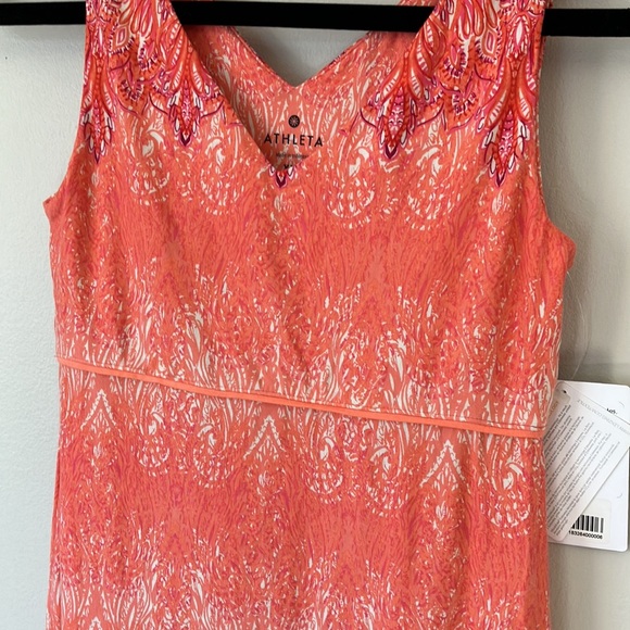 Athleta coral sundress size xxs chest is 11.5” NWT - Picture 3 of 6